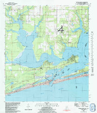 1980 Map of Orange Beach, AL — High-Res | Pastmaps